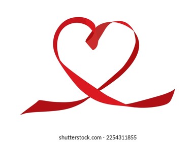 Heart-shaped ribbon Royalty Free Stock SVG Vector