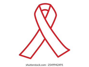 Red ribbon for HIV and AIDS