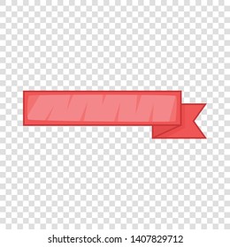Red ribbon icon. Cartoon illustration of red ribbon vector icon for web