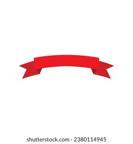 red ribbon icon vector template illustration logo design