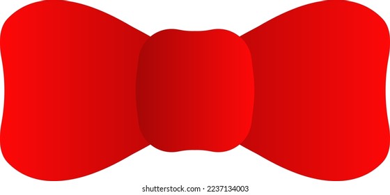 Red ribbon isolated vector illustration.