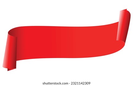 red ribbon label banner,sale advertising