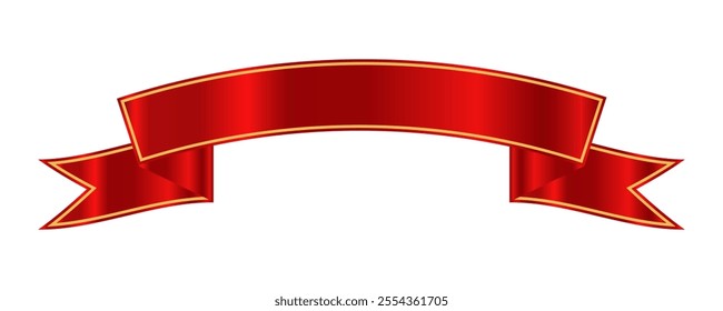 Red ribbon labels for decoration, ribbon banners, products, event signs, price tags, and websites.