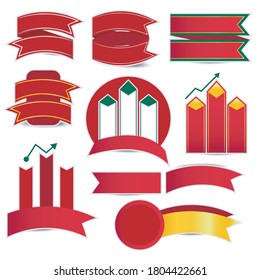 Red ribbon on white background