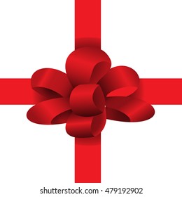 Red ribbon on the white background.vector illustration for your business 
