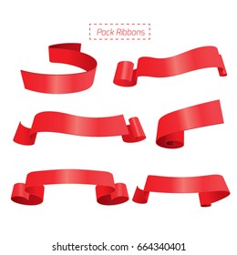 Red ribbon package. Perfect for your titles.
