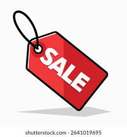 Red Ribbon Sale Banner Vector for Promotion and Marketing Design

