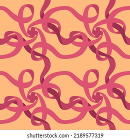 Red Ribbon Seamless Pattern Background