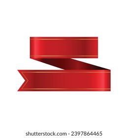 red ribbon set vector file