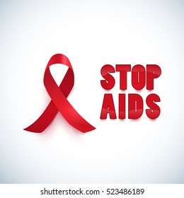 Red ribbon. Stop AISD background