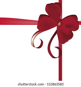 a red ribbon with style in a white background