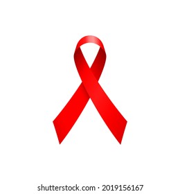 Red ribbon symbol of AIDS prevention