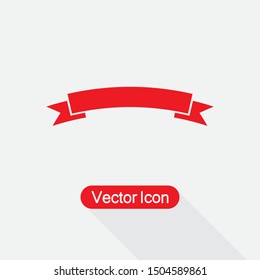 Red Ribbon Symbol Vector Illustration On Light Gray Background Eps10