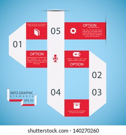 Red ribbon text box