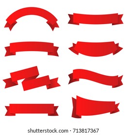 Red ribbon vector