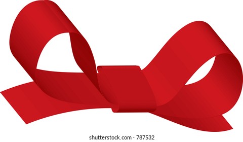 red ribbon vector