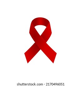 Red Ribbon Vector Aids Hiv Awareness Stock Vector (Royalty Free ...