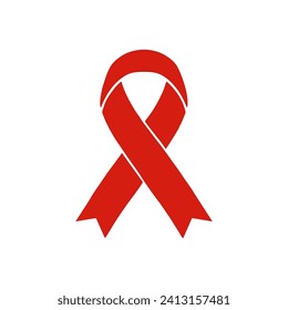 Cinta roja. Icono de cinta roja, ilustración vectorial