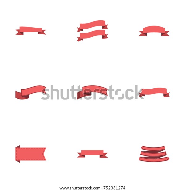 Red Ribbon Vector Collection Set Stock Vector (Royalty Free) 752331274 ...