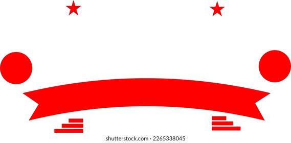 red ribbon vector design for logo, product promotion etc