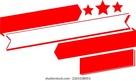 red ribbon vector design for logo, product promotion etc