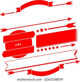 red ribbon vector design for logo, product promotion etc