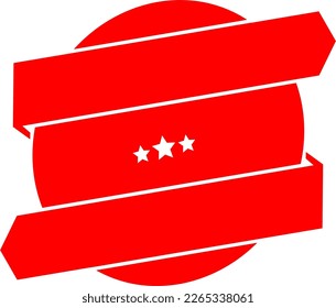 red ribbon vector design for logo, product promotion etc