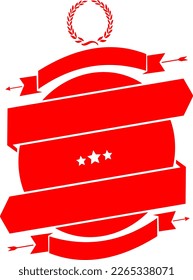 red ribbon vector design for logo, product promotion etc