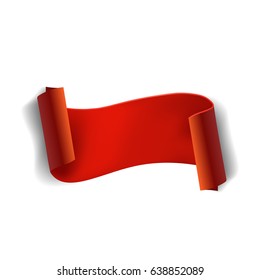 Red Ribbon. Vector illustration