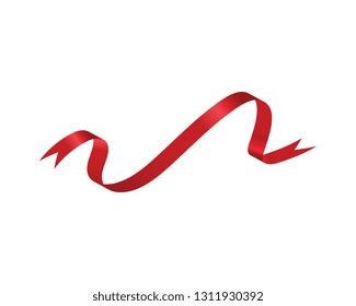 Red ribbon Vector illustration design