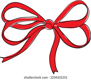 red ribbon vector illustration design