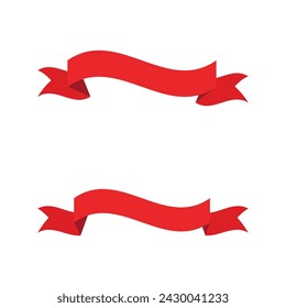 Diseño de ilustración vectorial de cinta roja