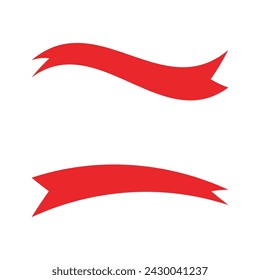 Red ribbon Vector illustration design