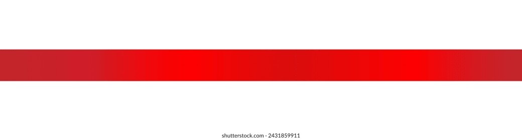 Red Ribbon. Vector Illustration Isolated on White Background. 