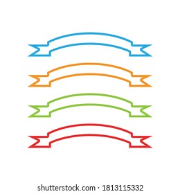 red ribbon vector pattern
 design