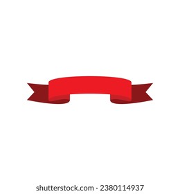 Diseño del logotipo de la ilustración de la plantilla del vector de cinta roja