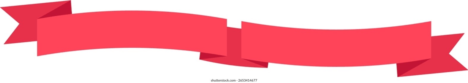 Red ribbon waving gracefully in the wind, adding an elegant touch of celebration and festivity, enhancing any design or project with vibrant color and dynamic movement