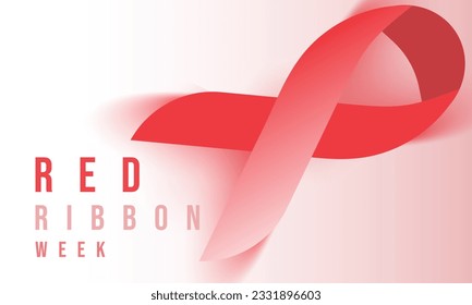 Red Ribbon week. background, banner, card, poster, template. Vector illustration.