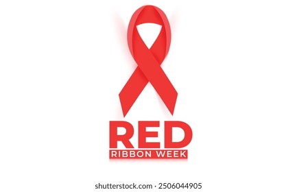 Red Ribbon week. background, banner, card, poster, template. Vector illustration.