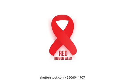 Red Ribbon week. background, banner, card, poster, template. Vector illustration.