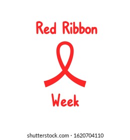 Red Ribbon Week. Clipart image isolated on white background