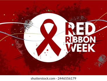 Semana de la cinta roja - Ilustración vectorial, tarjeta, Anuncio	