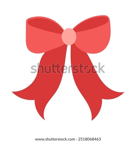 A red ribbon with a white background. It is a bow