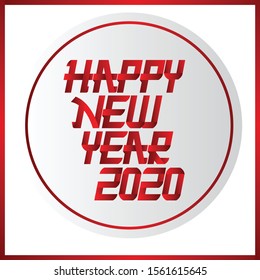 The red ribbon is woven into a font for the new year.