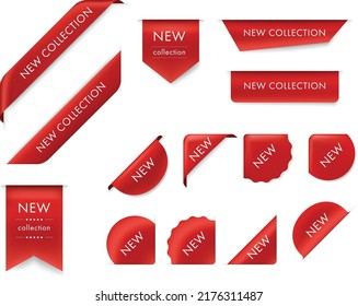 Red Ribbonred Labelred Tagred Badge New Stock Vector (Royalty Free ...