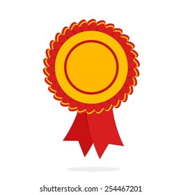 Red ribbons award, vector illustration 