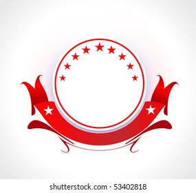 red ribbons as red banners design, vector illustartion.