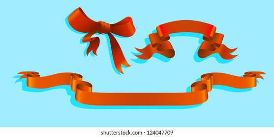red  ribbons and bow