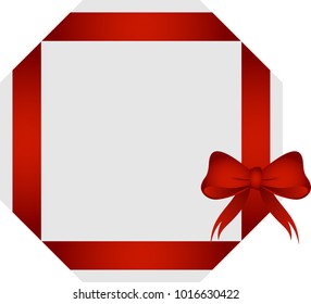 Red Ribbons with Red Bow for Gift Box design