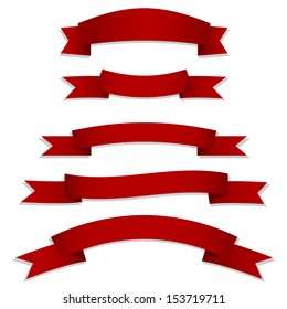 Red ribbons flags